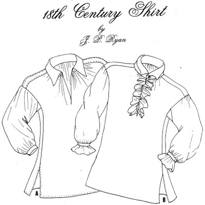Mens Clothing Patterns on Old Time Patterns   Jp Ryan  05   18th Century All Purpose Men S Shirt